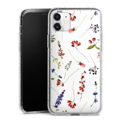 Silicone Glitter Case silver glitter