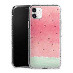 Silicone Glitter Case silver glitter