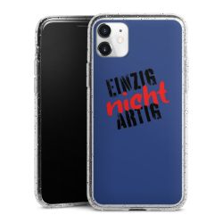 Silikon Glitter Case transparent-silber