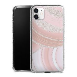 Silicone Glitter Case silver glitter