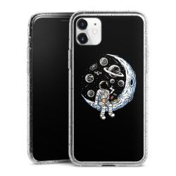 Silicone Glitter Case silver glitter