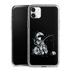 Silikon Glitter Case transparent-silber