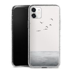 Silicone Glitter Case silver glitter