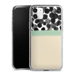 Silikon Glitter Case transparent-silber