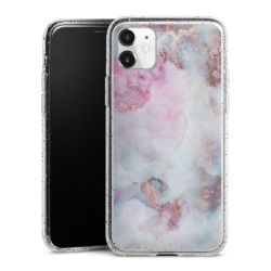 Silikon Glitter Case transparent-silber