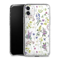 Silikon Glitter Case transparent-silber