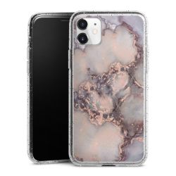 Silikon Glitter Case transparent-silber