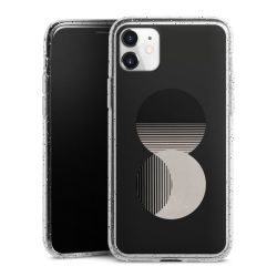 Silikon Glitter Case transparent-silber