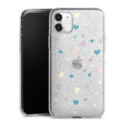 Silicone Glitter Case silver glitter