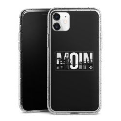 Silikon Glitter Case transparent-silber