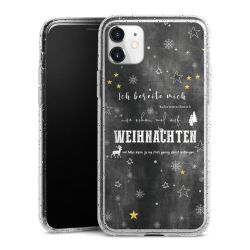 Silikon Glitter Case transparent-silber