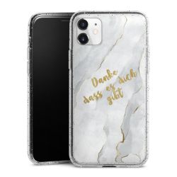 Silikon Glitter Case transparent-silber