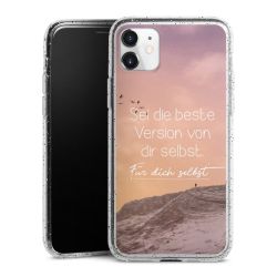 Silikon Glitter Case transparent-silber