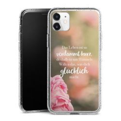 Silikon Glitter Case transparent-silber