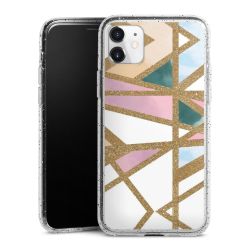 Silikon Glitter Case transparent-silber