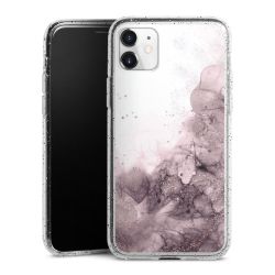 Silicone Glitter Case silver glitter