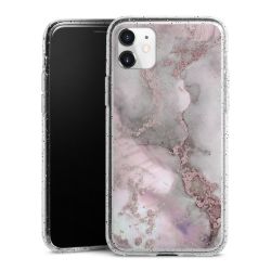 Silikon Glitter Case transparent-silber