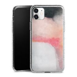 Silikon Glitter Case transparent-silber