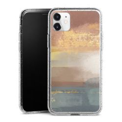 Silikon Glitter Case transparent-silber