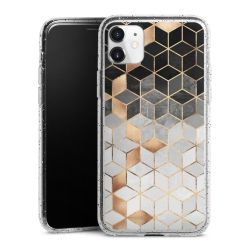 Silikon Glitter Case transparent-silber