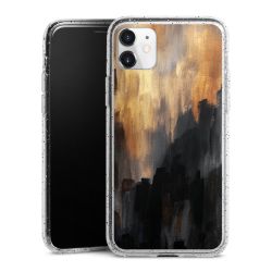 Silikon Glitter Case transparent-silber