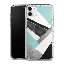 Silikon Glitter Case transparent-silber