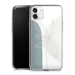 Silikon Glitter Case transparent-silber