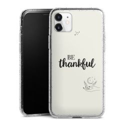 Silikon Glitter Case transparent-silber