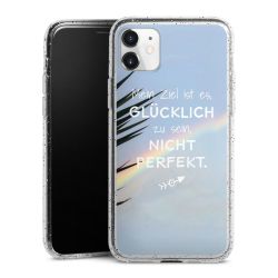 Silikon Glitter Case transparent-silber