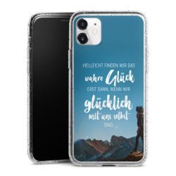 Silikon Glitter Case transparent-silber