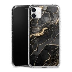 Silikon Glitter Case transparent-silber