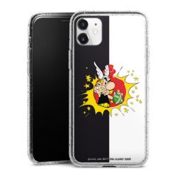 Silikon Glitter Case transparent-silber