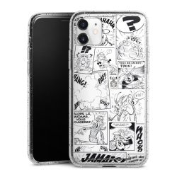Silikon Glitter Case transparent-silber