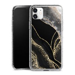 Silikon Glitter Case transparent-silber