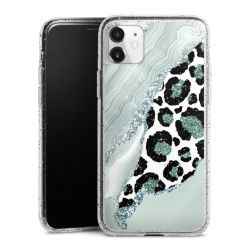 Silicone Glitter Case silver glitter