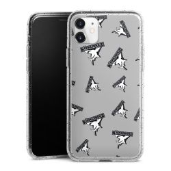 Silikon Glitter Case transparent-silber