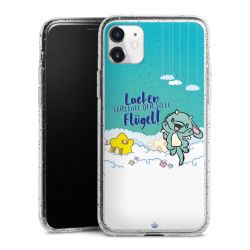 Silikon Glitter Case transparent-silber