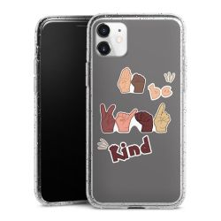 Silicone Glitter Case silver glitter