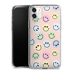 Silicone Glitter Case silver glitter