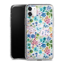 Silicone Glitter Case silver glitter