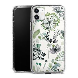 Silikon Glitter Case transparent-silber