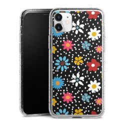 Silikon Glitter Case transparent-silber