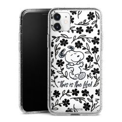 Silicone Glitter Case silver glitter