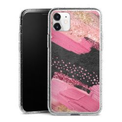 Silikon Glitter Case transparent-silber