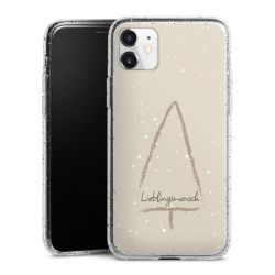 Silikon Glitter Case transparent-silber