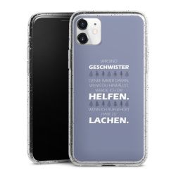 Silikon Glitter Case transparent-silber