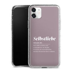 Silikon Glitter Case transparent-silber