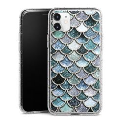 Silicone Glitter Case silver glitter