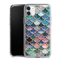 Silicone Glitter Case silver glitter