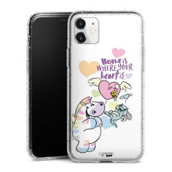 Silikon Glitter Case transparent-silber